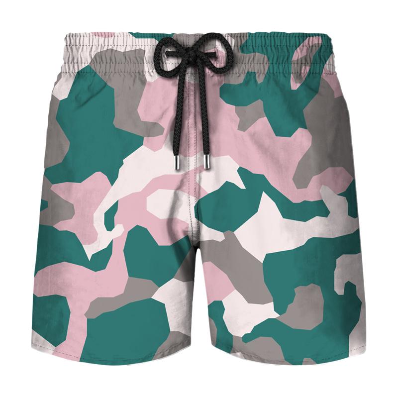 Fashion Men's Camouflage 3D Printing Short Pants Casual Swim Trunks Summer Short Beachwear Male Beach Shorts Surfboard Quick Dry