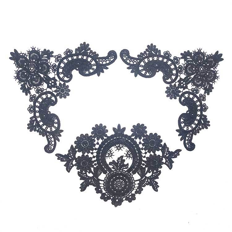 Water-Soluble Lace Collar, Three-Dimensional Hollow, Embroidery, Corsage, Sleeve Flower, Milk Silk, Three-Piece Set, Fake Collar.