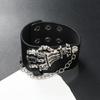Gothic Skeleton And Bullet Design Neutral Chain Leather Handpiece For Halloween Accessories Summer