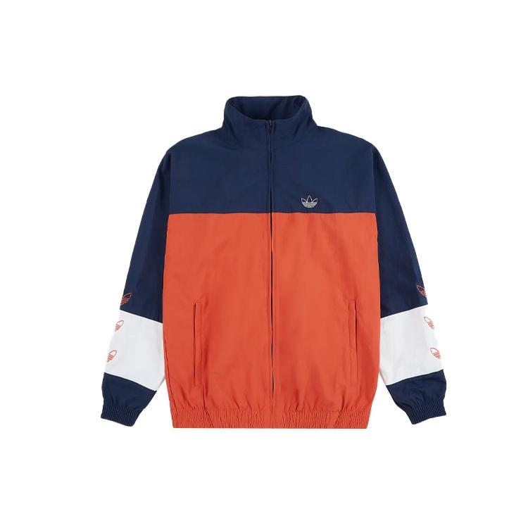 adidas originals Casual Cozy Stand Collar Jacket Blue Colorblock Men s DV3117 XS