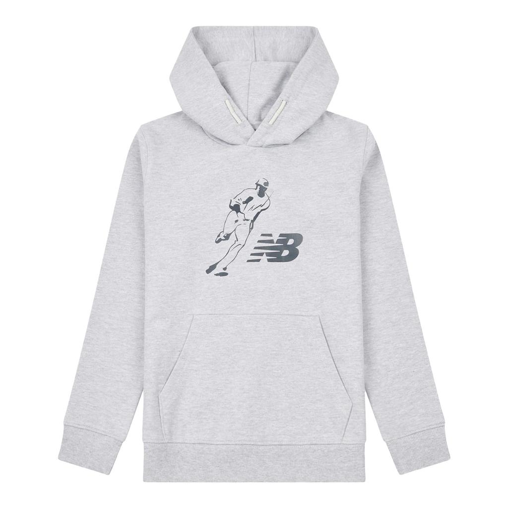 New Balance Hoodie Shohei Otani Junior Graphic Hoodie Always On Logo Boys AGT 130 (LAKB0352) (Ash Heather)