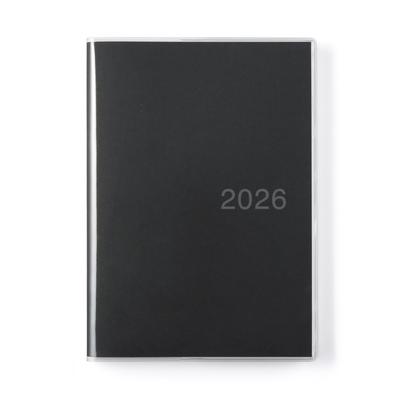 MUJI Od decembra Pondelok 84854378 Prehľadový Diár, Mesačný/Denný, 2025, Štart, A5, Čierny,