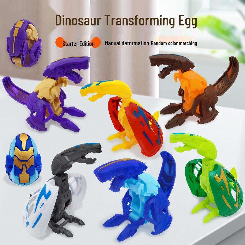 Children s Dinosaur Transforming Egg Toy - Simulation Dinosaur for Boys, Gashapon Kindergarten Gift. Plastic