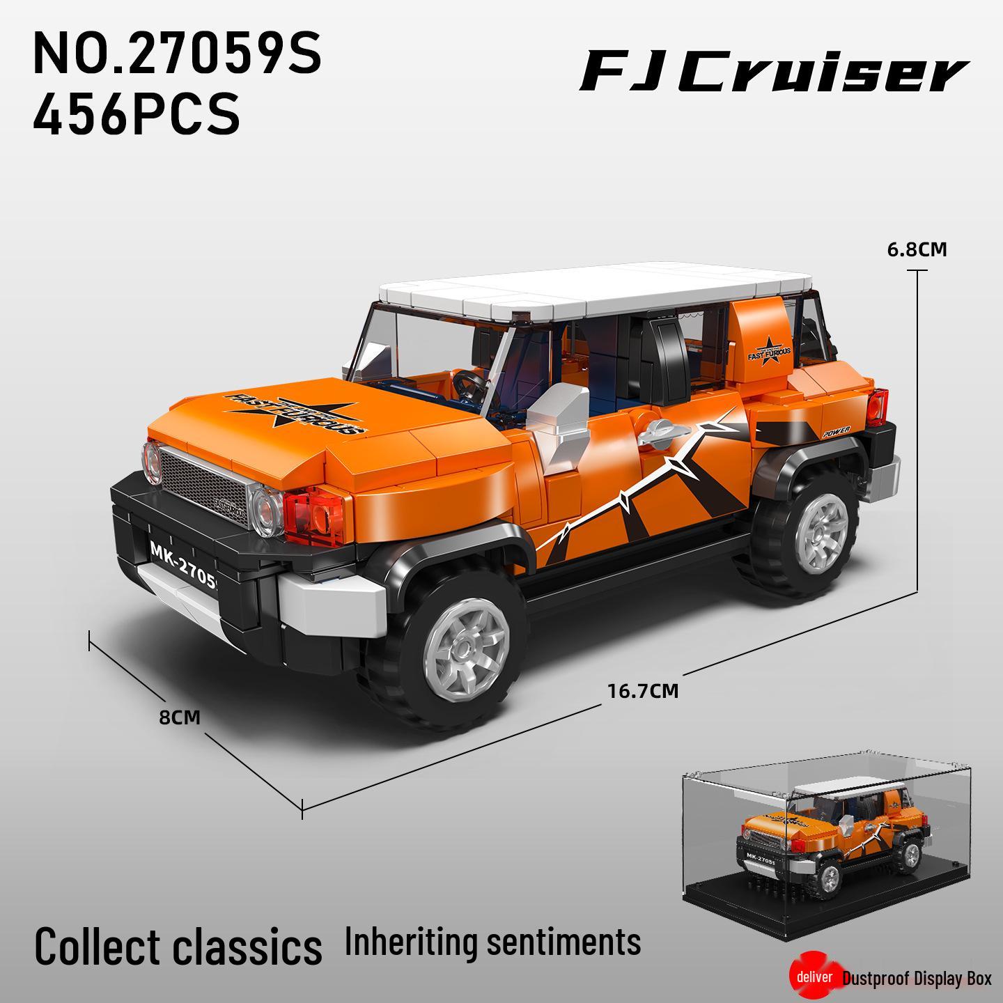 Строительные блоки Yuxing King Model Land Cruiser: Образовательная игрушечная машинка и настольное украшение для мальчиков, идеальный подарок на день рождения.