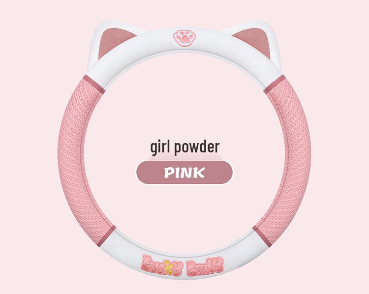 Cute Kitten Breathable Steering Wheel Cover 2023