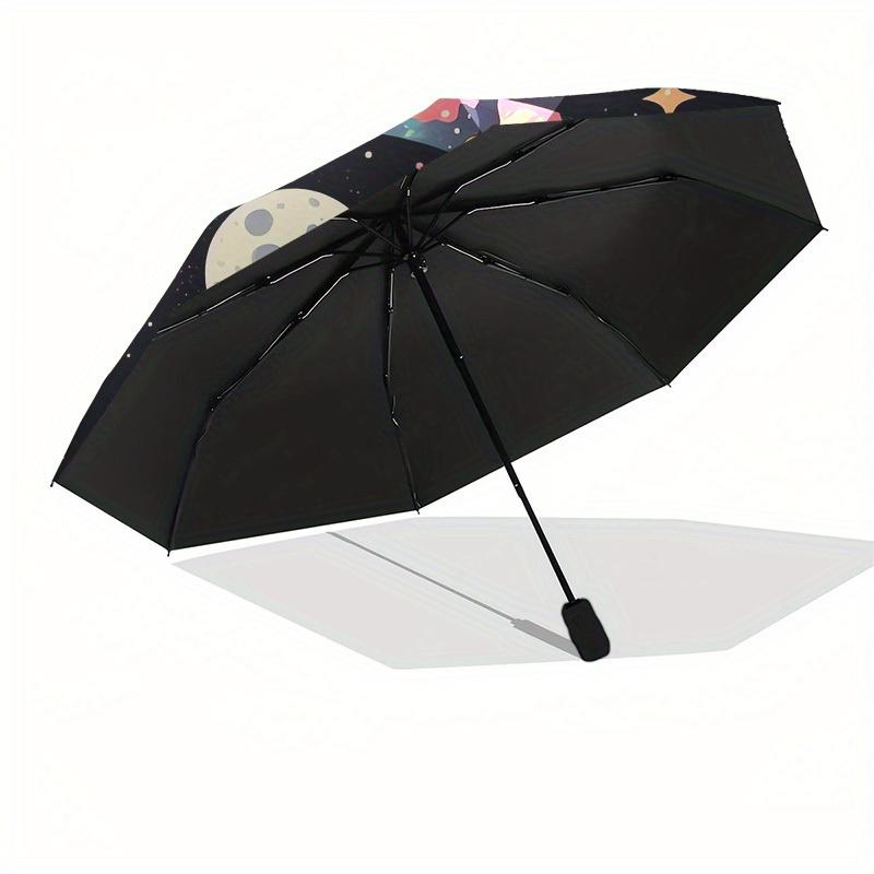 1pc Cartoon Pattern Umbrella with Plastic Handle,Suitable for All Seasons Home Travel Outdoor Umbrella