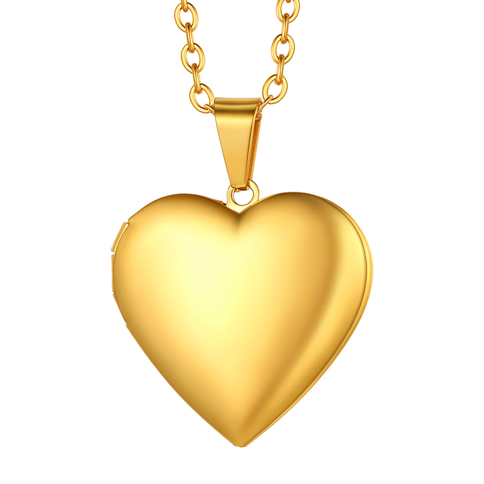 

Ожерелье для медальона-сердечка для фото, памятный аксессуар [Suplight] Женский, Подвеска, Золотой, Вставка, С гравировкой,