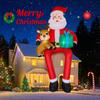 9.51FT Inflatable Toy Santa Claus Reindeer with LED Lights Holiday Gift Xmas Decoration for Yard SuppliesHome Decor Ornament