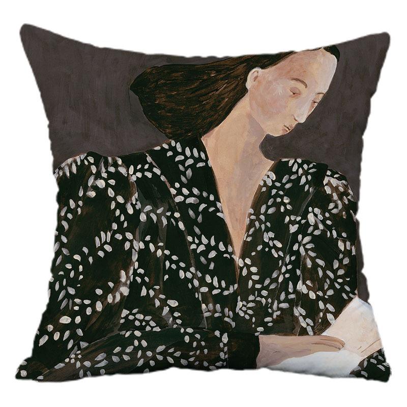 Retro Art Pillowcase Dormitory Decoration Office Living Room Sofa Home Pillowcase
