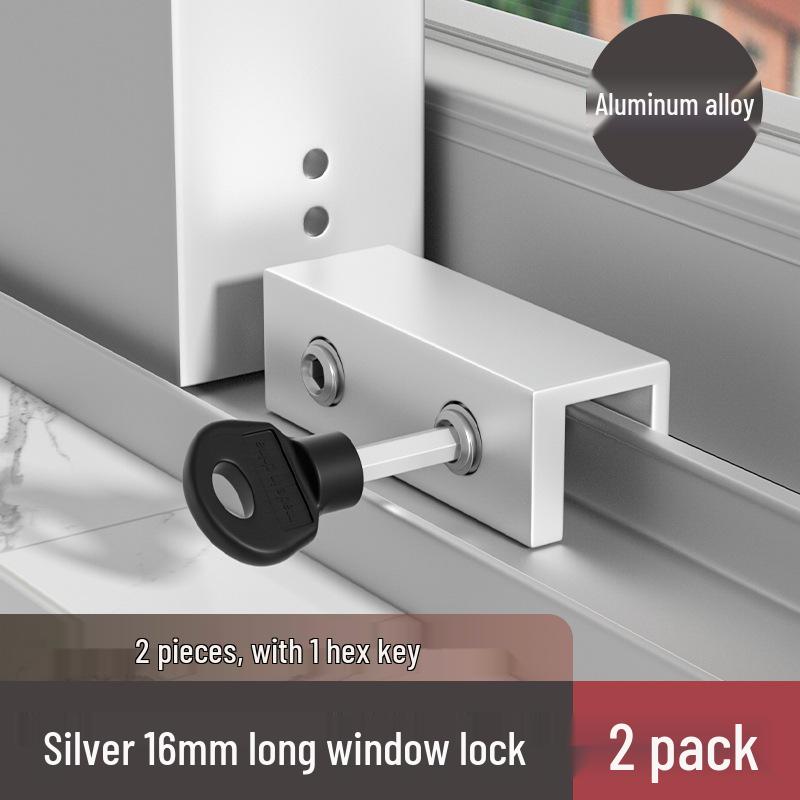 Child Safety Lock for Sliding Windows and Doors - Fixed Limit Locator and Latch