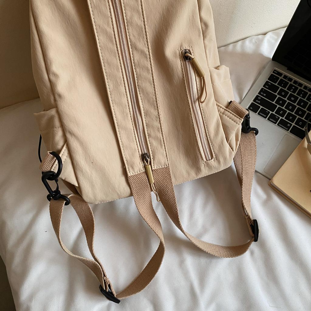 School Bag Summer Korean Version High Value Back Junior High School Students Casual Simple Versatile Light