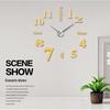 Creative Night Glow Acrylic Wall Sticker Clock for Living Room