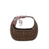 New trendy and cool personalized rattan commuter women's basket bag fashionable Xiaoxiangfeng portable small square bag