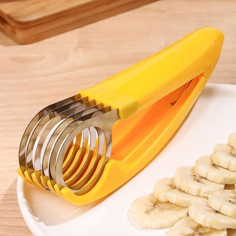 Handheld Multipurpose Fruits Vegetables Cutter Banana Slicer Tool With Ergonomic Handle Secure Simple Maintain