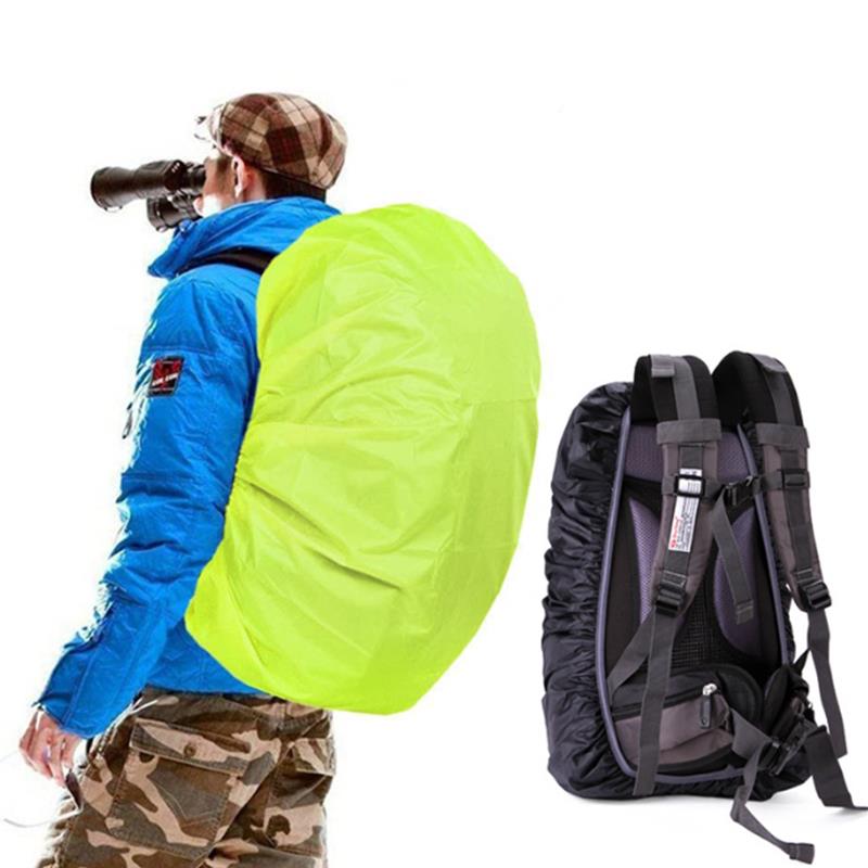 Children's Waterproof Backpack Rain Cover Outdoor Sport Night Cycling Safety Light Rain Cover Case Bag Camping Hiking 35L
