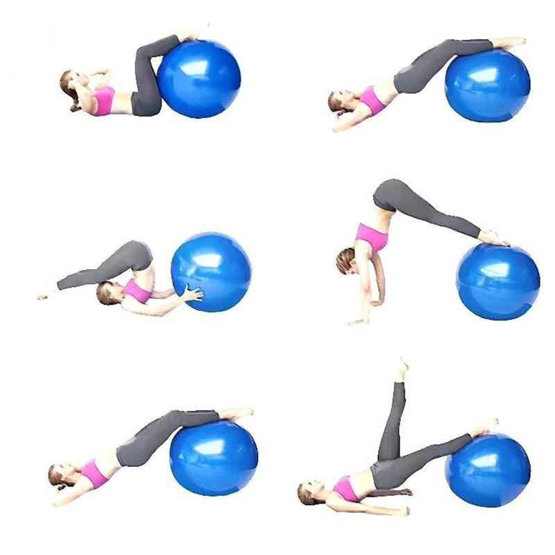 Diameter 45Cm Pvc Fitness Balls Yoga Ball Balance Stability Thickened Explosion-Proof Exercise Home Gym Pilates Equipment