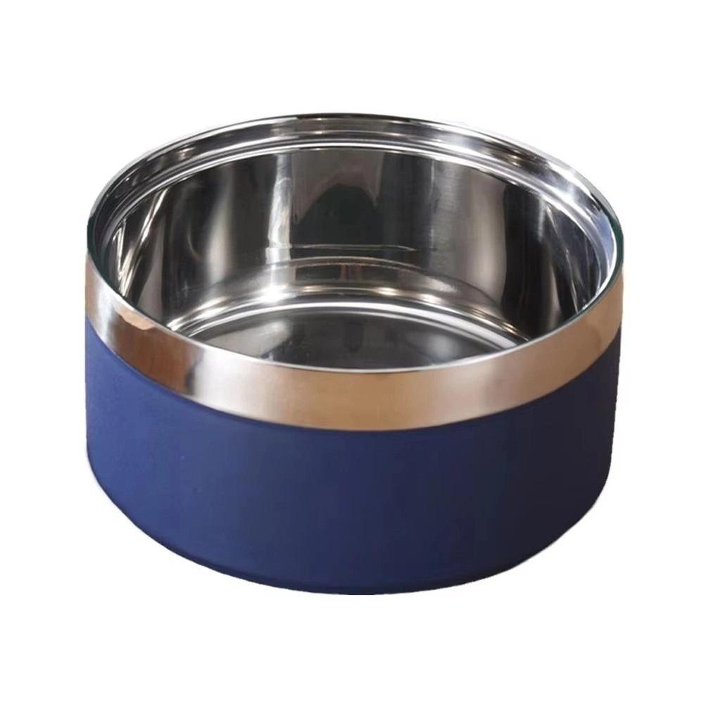 

Двойная миска для питомца 14/16/18 см Миска для кормления собаки Утолщенные миски для еды и воды для собак и кошек Подарок для питомца 14cm синий