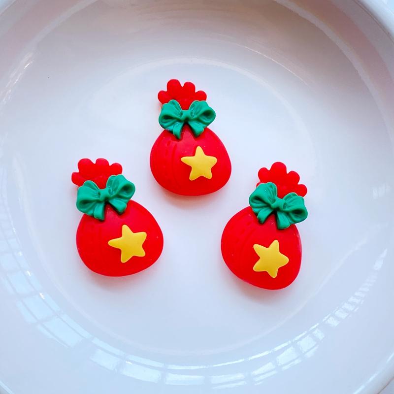 10 Stück Neue Niedliche Weihnachts-Serie Flache Rückseite Harz Cabochons Scrapbooking DIY Schmuck Handwerk Dekoration Zubehör