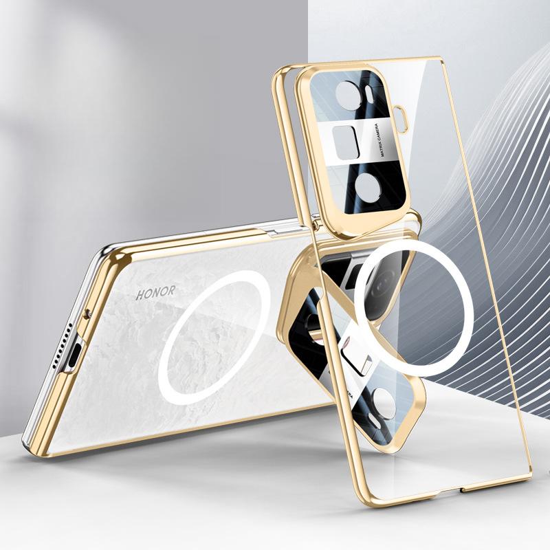 Geeignet für Honor Magicvs3 Handyhülle Folie Integriert Einfach All-inclusive Anti-Fall Ständer Magnetische Saugkraft Transparent Galvanisierte Schale