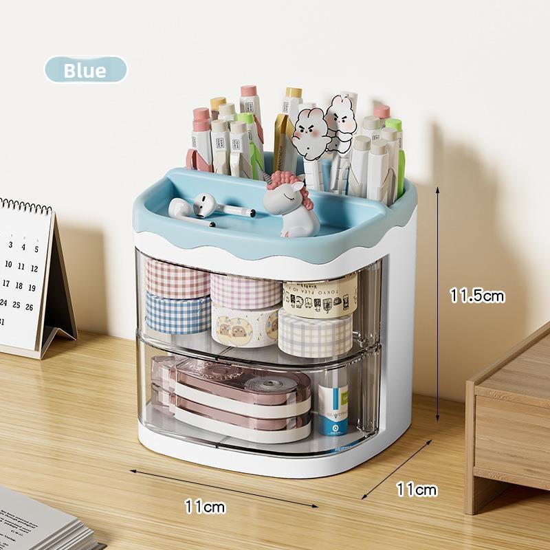2 Layers Jewelry Organizer Plastic Transparent Hair Ring Display for Dressing Table Cute Children's Hair Accessories Storage Box