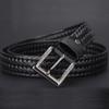 Belt Vintage first-layer cowhide woven men's belt, casual cowhide pin buckle belt