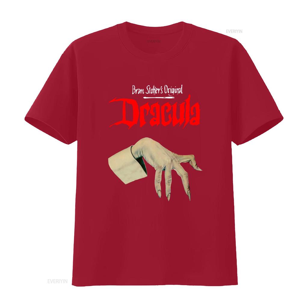Retro Dracula Book T Shirt Bram Stokers Original Horror Vampire Lover Gothic Literature Design Vintage Washed Comfortable