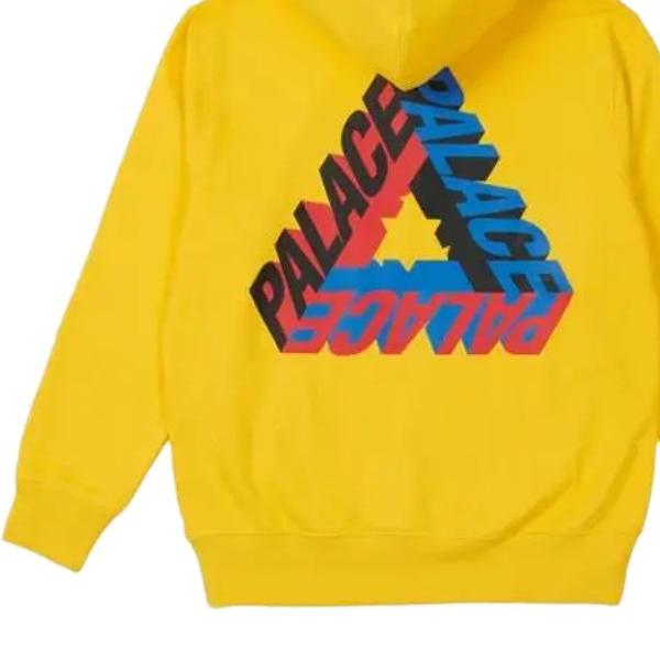 Palace FW21 Hooded Sweatshirt With Letter Print Unisex Sweatshirts Yellow P21HD026