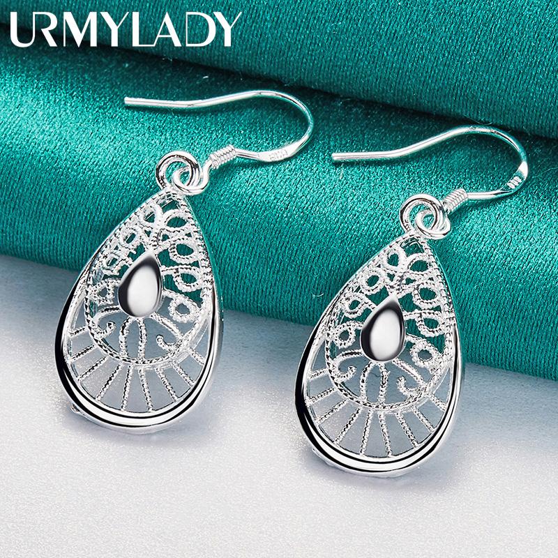 925 Sterling Silber Wassertropfen Ohrringe für Frauen Hochzeit Mode Charm Geschenk Schmuck