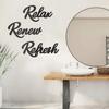 3 Pieces Bathroom Decor Wooden Bathroom Sign Relax Refresh Sign