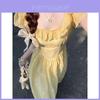French Romantic Sweet Floral Dress With Knit Fabric And Sleeveless Design For Summer Fashion