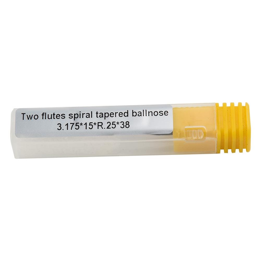 Metalworking End Mill Ball Nose Tungsten Carbide R0.25-D1/8-TiAlN Cast steel