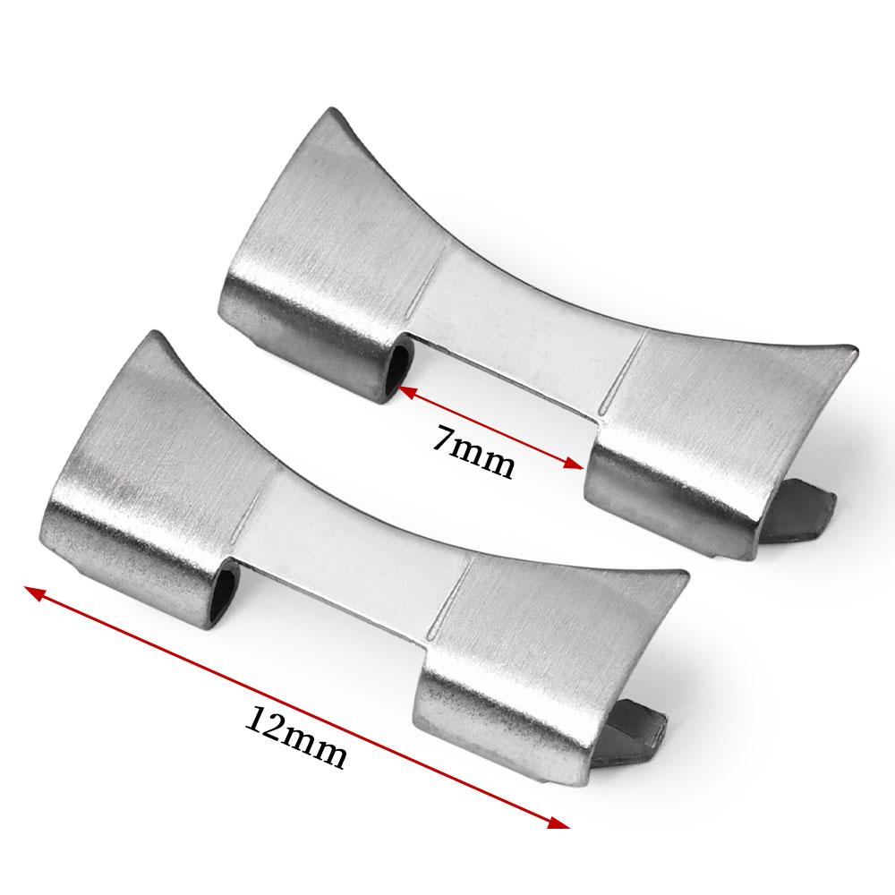 Curved End Link Adapter for Seiko Stainless Steel Bracelet Connector for Rolex Watch Band Accessories 12/14/16/18/19/20/22/24mm