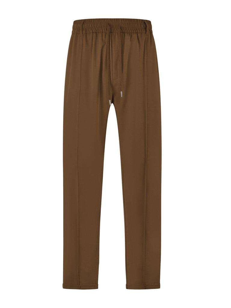 European and American Men's Clothing Summer Loose Breathable High Waist Tether Imitation Cotton Twill Shuttle Woven Men's Trousers Casual Pants
