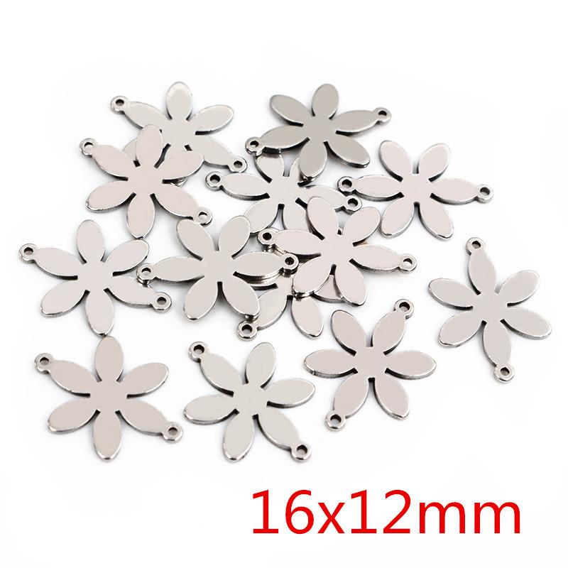 20pcs No Fade 316 Stainless Steel Double Loops Star Heart Cute Charms Pendant DIY Jewelry Findings for Necklace Bracelet