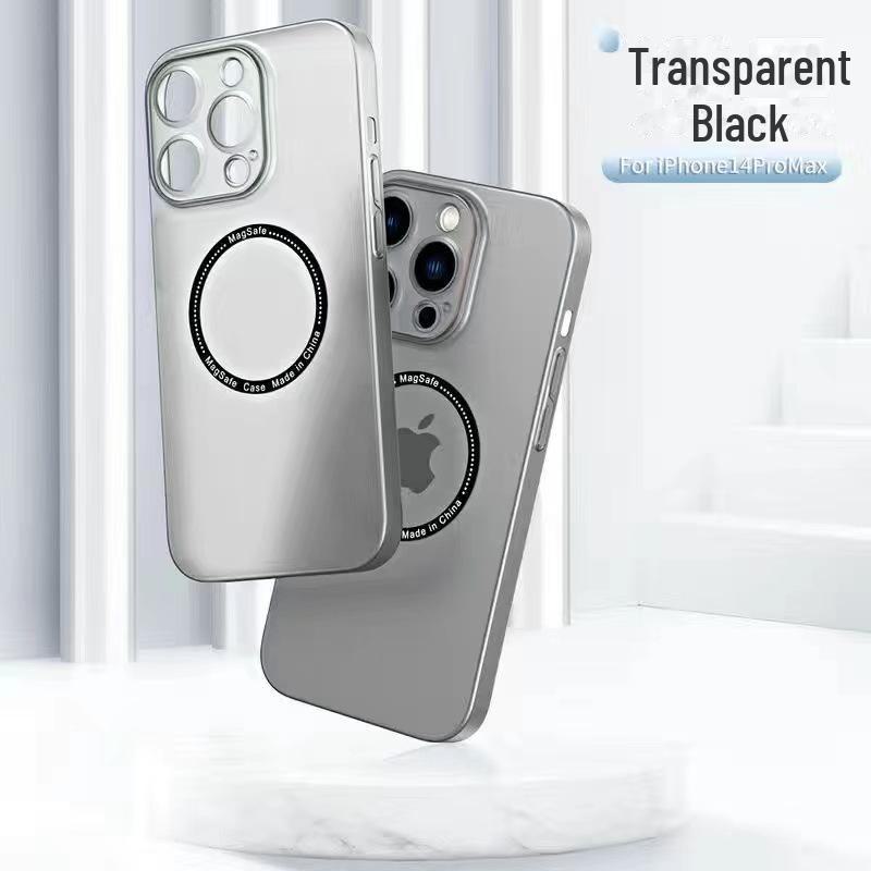 Apple 14 Series Magnetic Suction Case: Anti-Fall, Heat Dissipation, Transparent Frosted Cover for 14 Pro/14 Pro Max