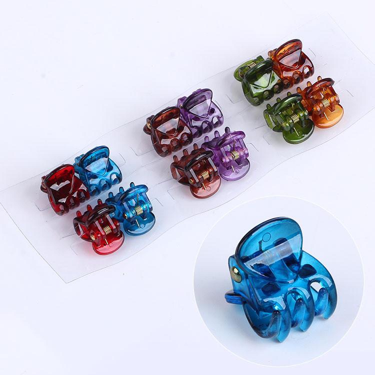 12 stk Sweet Mini Plastic Claw Barrettes For Kvinner Jenter Hårklemmer Hår Krabbeklemmer Styling Sminkeverktøy Koreansk hårtilbehør