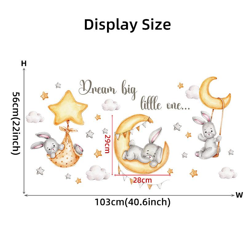 Children's Room Wall Stickers Cartoon Animals on Train Airplane Hot Air Balloon Wall Decals Baby Nursary Kindergarten Decoration
