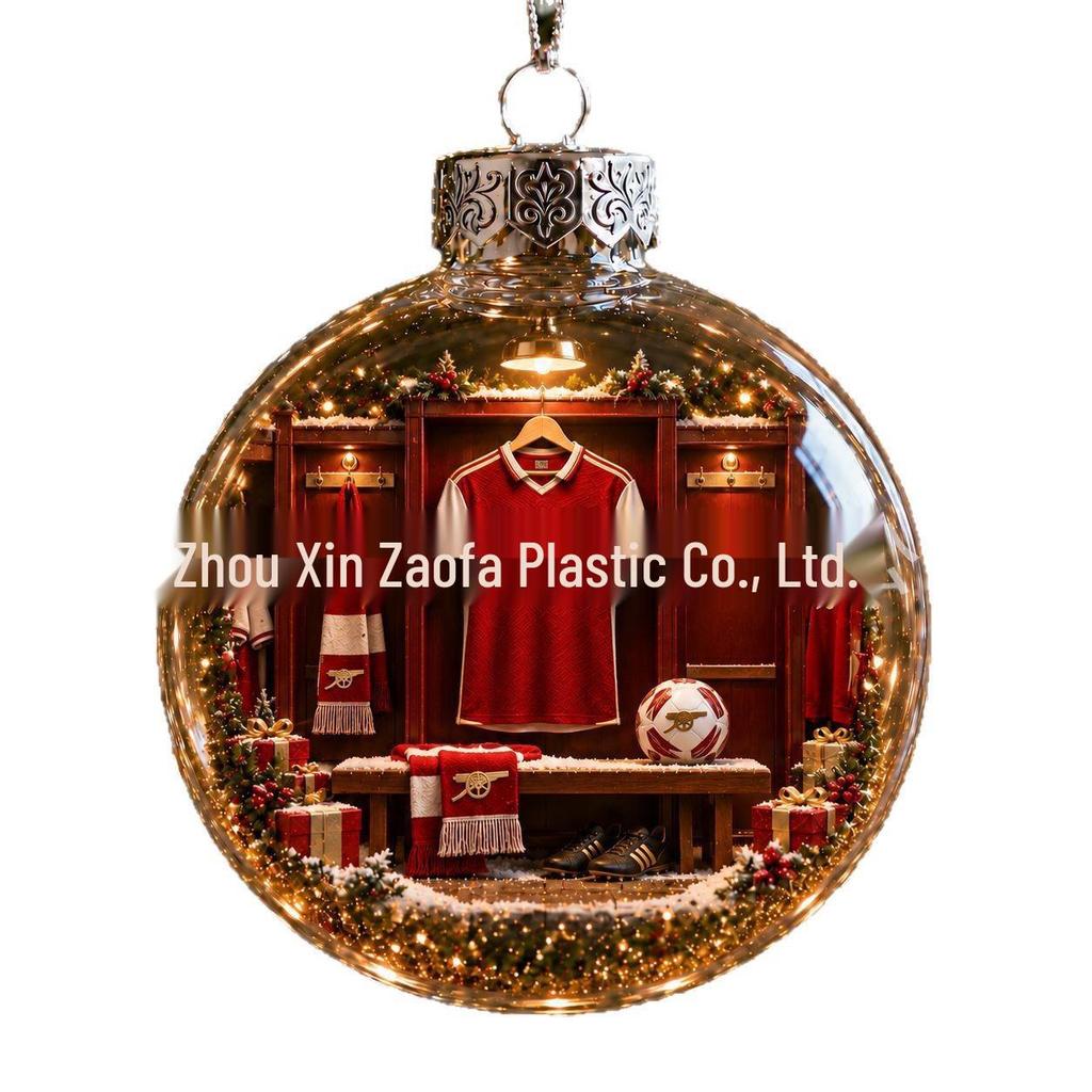 Kreativer Transparenter Weihnachtsbaum-Dekorationsball - Sportfest Kunststoff-Anhänger-Packung