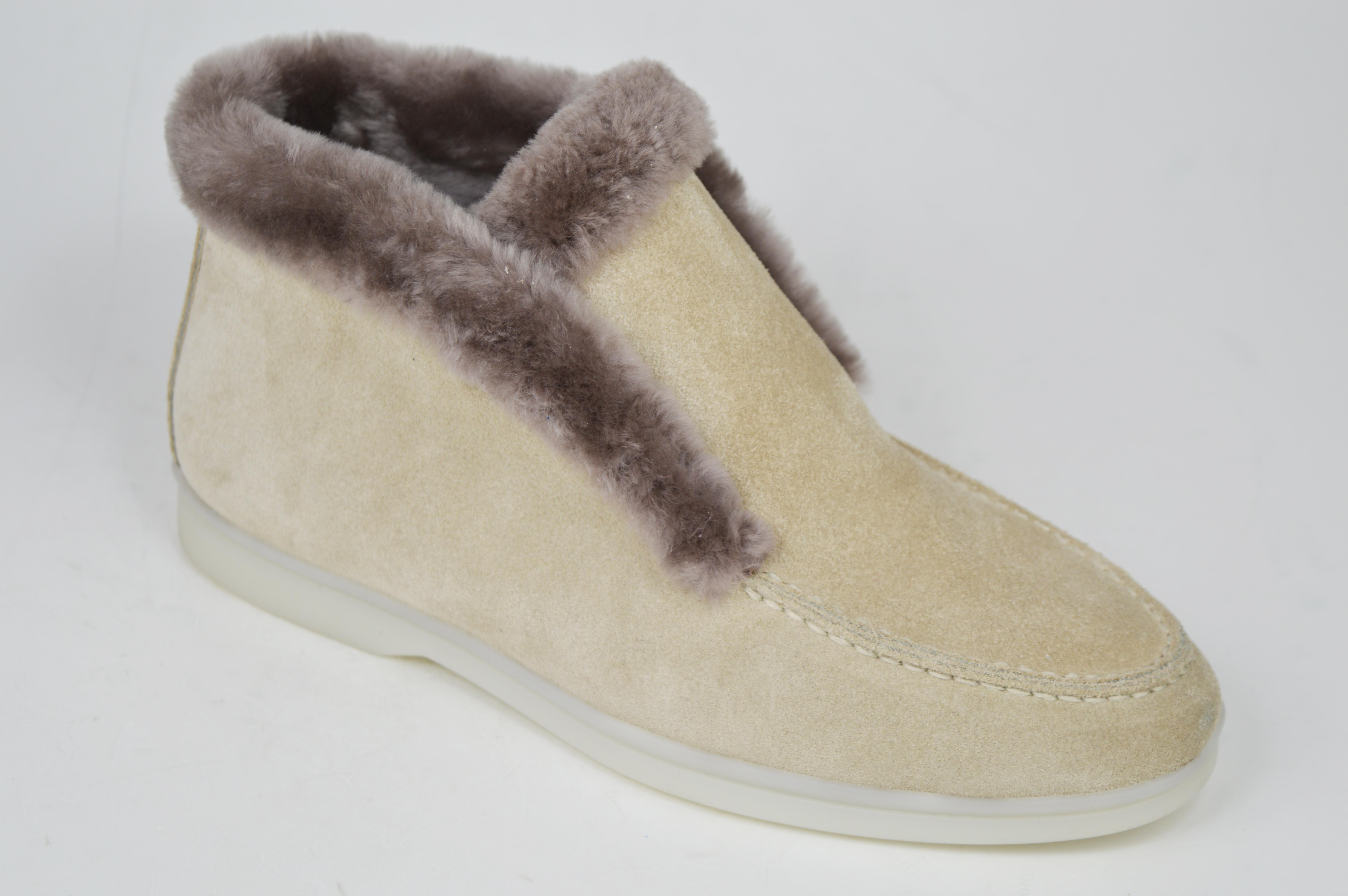 

Черевики з хутром Evromoda 484 36 Бежева замша 36 бежевий