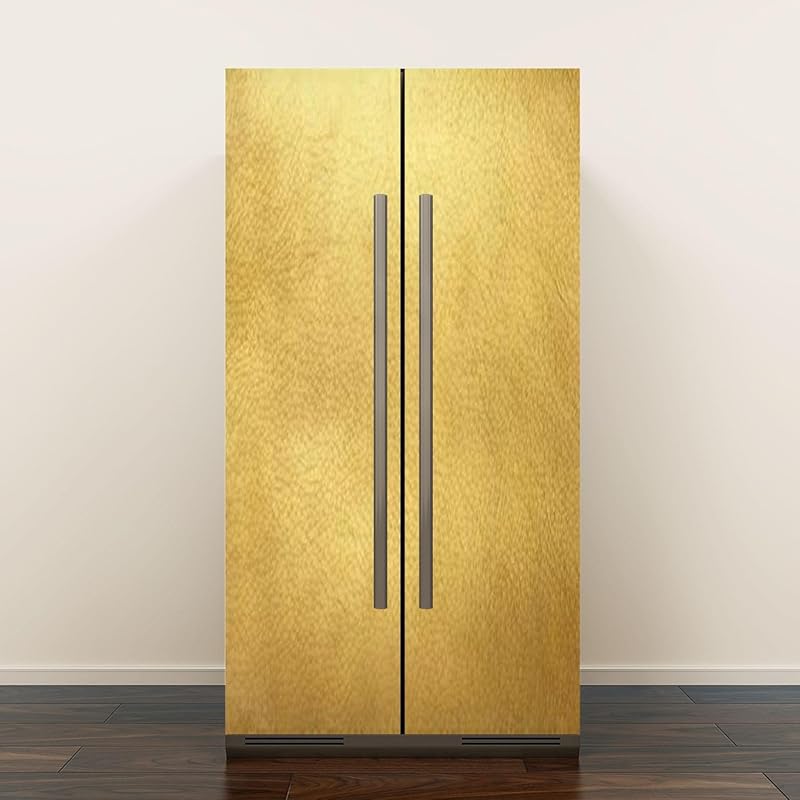 Self Adhesive Vinyl Refrigerator Wrap Set Teal Green Solid Colored Abstract Canvas Texture Vintage Grunge Year Door Mural Removable Fridge Sticker