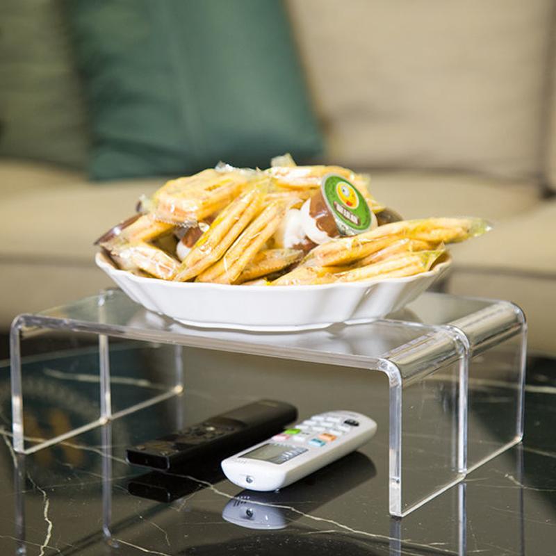 Acrylic Display Riser,Thicken 8mm Clear Display Shelf for Cupcake Stand,Figurines,Collectibles Kitchen Bathroom Home Organizer