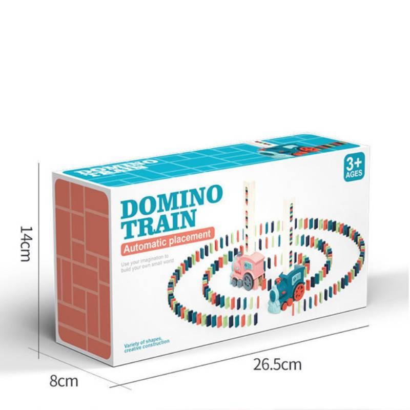 Domino Train Set With 120pcs Blocks And Sound Design Kids Building Gift Toy