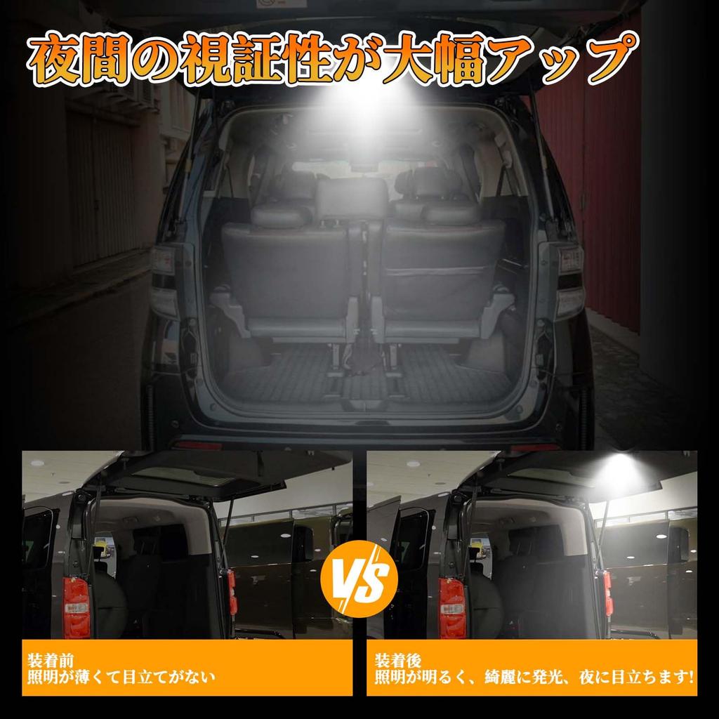 POPMOTORZ New Alphard 40 Series Rear Gate Toyota Vellfire 40 Series Rear Gate Toyota Alphard 40 Trunk Vellfire 40 LED High 30 LED Genuine White Lamp,