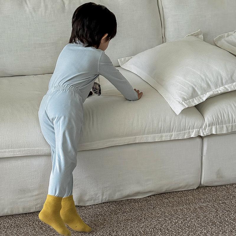 Kids' Lightweight Cotton Underwear Set - Autumn/Winter Pajamas for Elementary Students