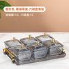 Nordic Style Glass Serving Tray Set With Divided Dishes Lids Fruit Nuts Snacks Dessert In Restaurant KTV Hotel