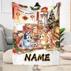 Halloween Treats Tricks Customize Text Blanket Throw Personalized Blanket Soft Warm Cozy Great for Bed Livingroom Living Room Office