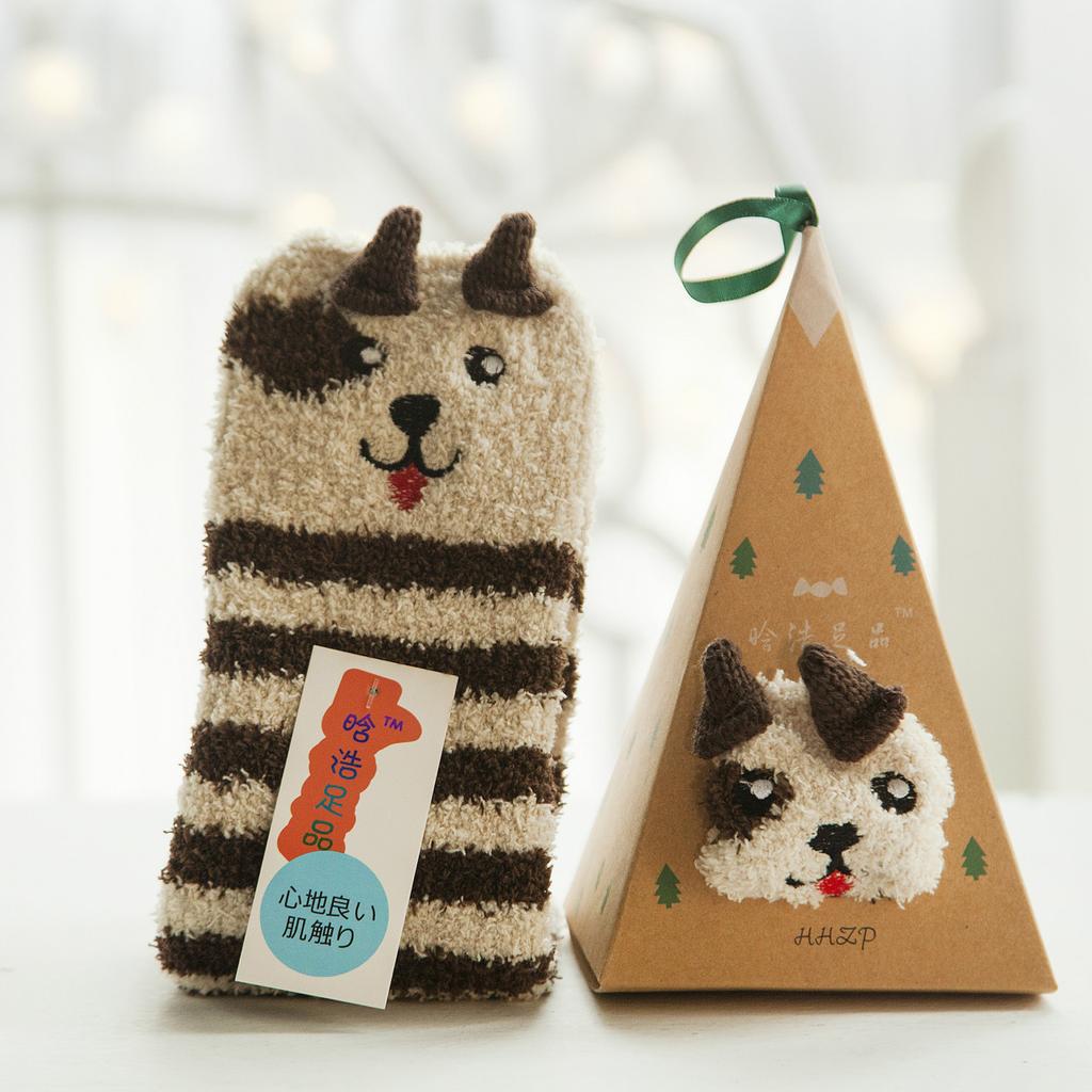 Cute animal warm socks, Christmas socks, thick socks