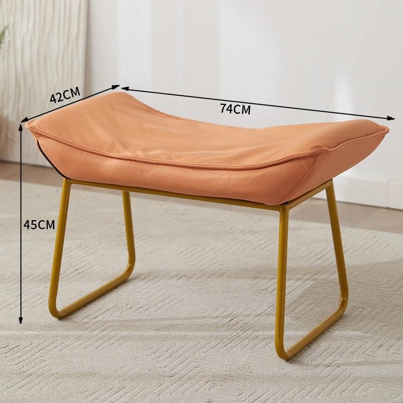 Foldable Multi-Color Footstool, Modern Entryway & Office Ottoman for Shoe Changing &Nap Support, Compact Space-Saving Home Decor