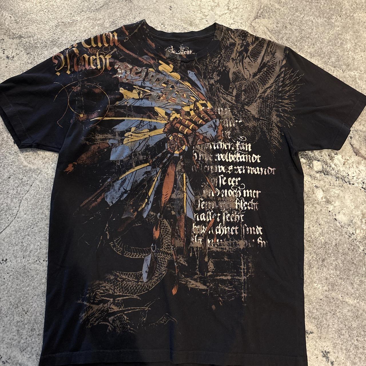 Yinwang Jaren 2000 Affliction Retro Tops Zomer Straat Gothic Retro Bedrukt Oversized T-shirt Mannen Hip Hop Harajuku Punk Korte Mouw T-shirts Dames Kleding L