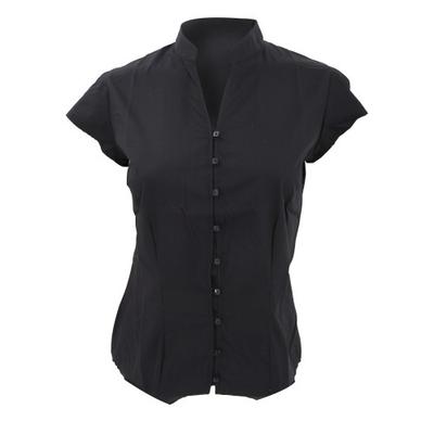 Damen-Kontinentalbluse mit Stehkragen und Flügelärmeln